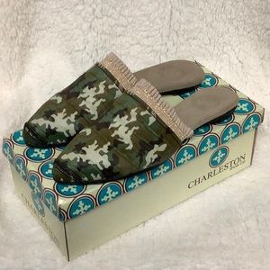 Charleston shoe company camo mules